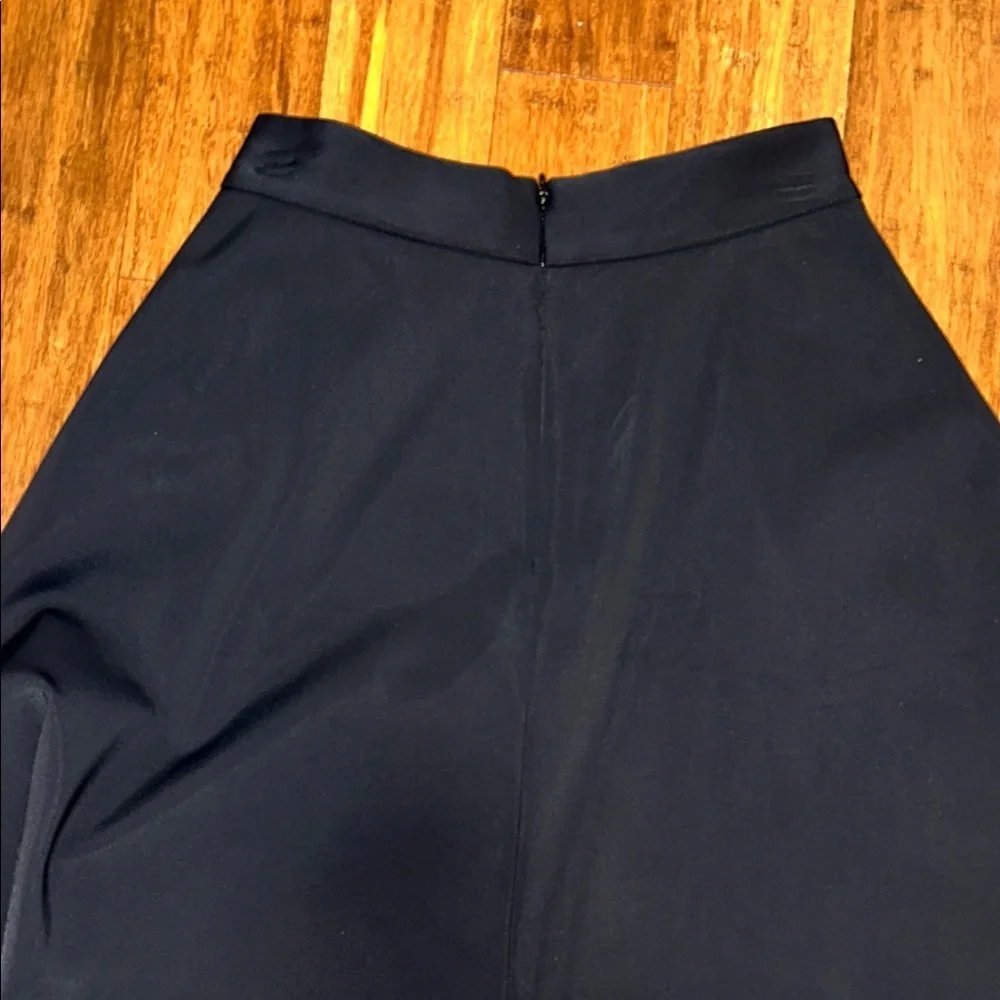 Banana Republic Black Satin Full Circle Skirt Size 4P Minimalist Chic - Picture 6 of 7